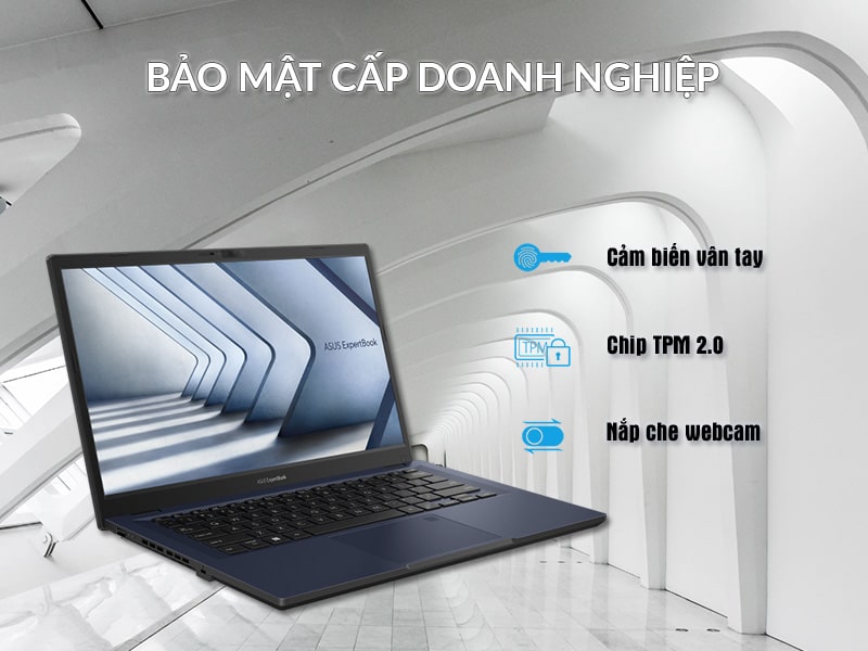 Laptop Asus ExpertBook B1 B1402CVA-NK0062W - Bảo mật