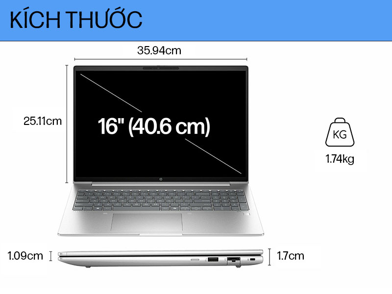 Thiết kế của Laptop HP Probook 460 G11 A74MQPT