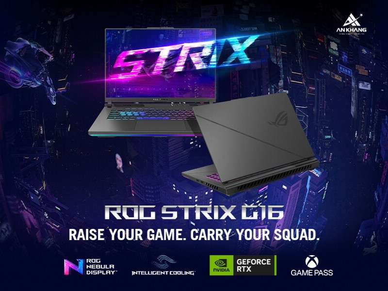 Laptop Asus ROG Strix G16 G614JU-N4132W - Laptop gaming hiệu năng cao, tích hợp AI tiên tiến