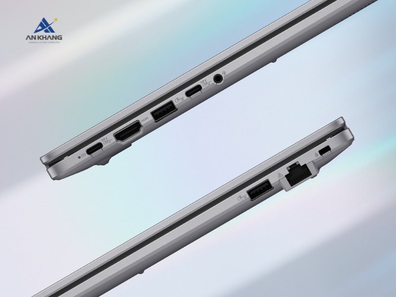 Laptop ASUS ExpertBook P1 P1503CVA-C5H08-50W trang bị hệ thống cổng kết nối đa dạng