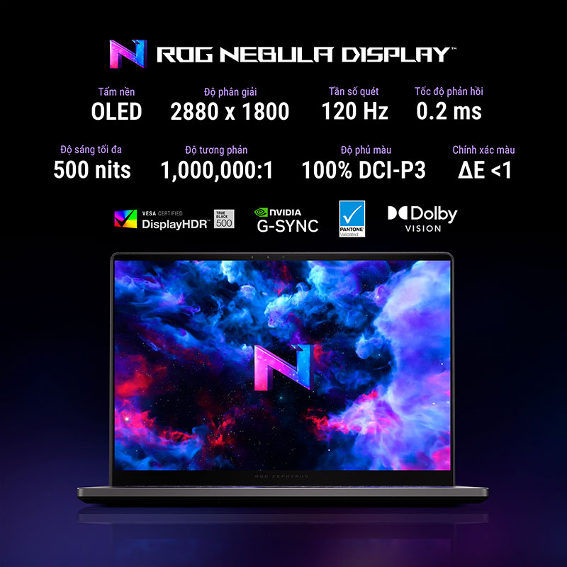 ASUS ROG Zephyrus G14 sở hữu màn hình đỉnh cao với độ nét vợt trội, chi tiết rõ ràng
