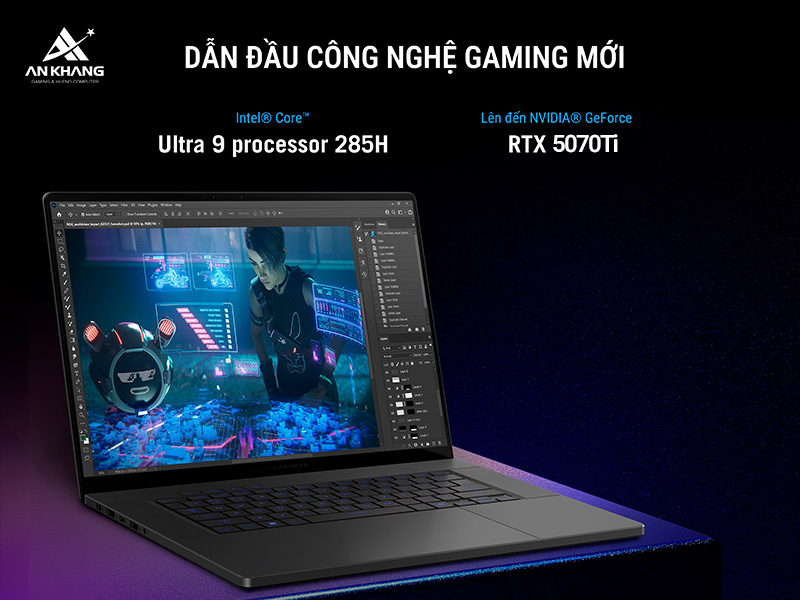 Trải nghiệm hiệu năng vượt trội với Intel Core Ultra 9 & RTX 5070Ti tr&ecirc;n laptop ASUS ROG Zephyrus G16 GU605CR-QR107W
