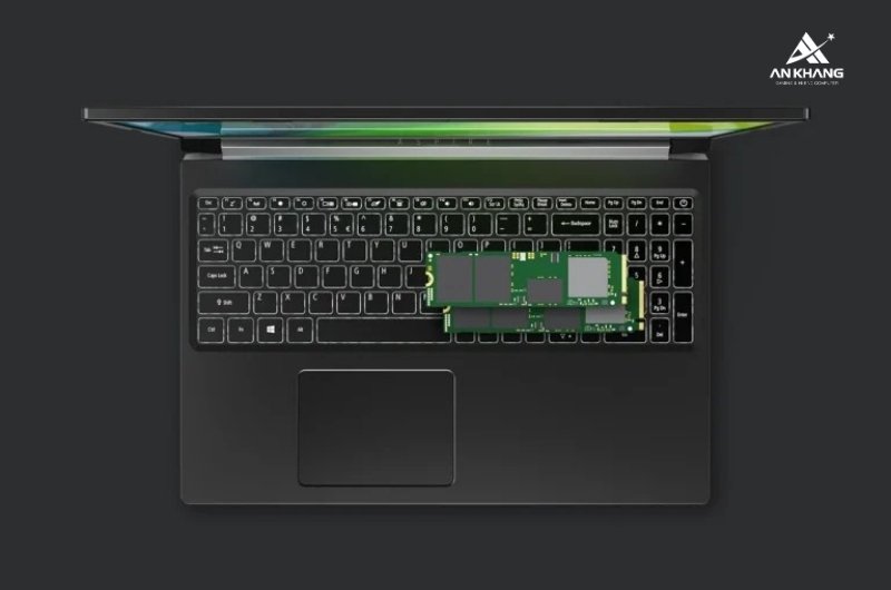 Laptop Acer Gaming Aspire 7 A715-59G-55MD NH.QX6SV.005 với khả năng n&acirc;ng cấp khủng l&ecirc;n đến 64GB RAM v&agrave; 4TB SSD