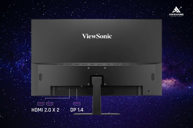Màn hình gaming ViewSonic VX2457A-HD-PRO trang bị kết nối HDMI và DisplayPort tương thích đa thiết bị