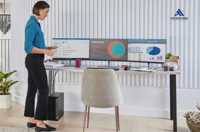 Máy tính để bàn HP Pro Tower 400 G9 B6RW3AT hỗ trợ hiển thị đa màn hình