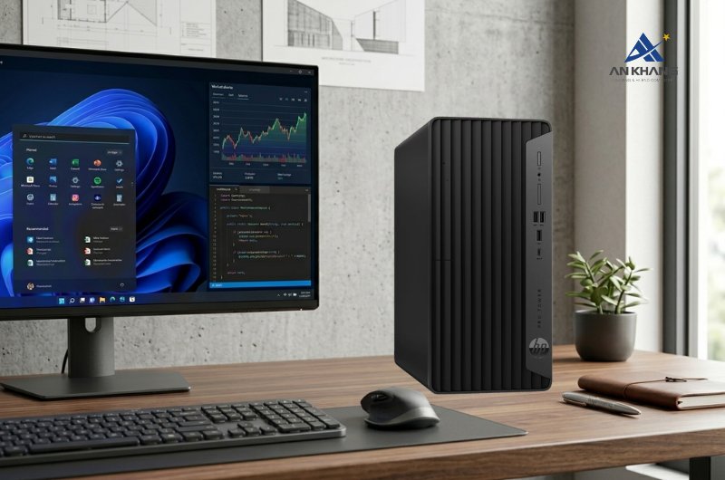 Máy tính để bàn HP Pro Tower 400 G9 B6RW3AT thiết kế hiện đại, vận hành êm ái