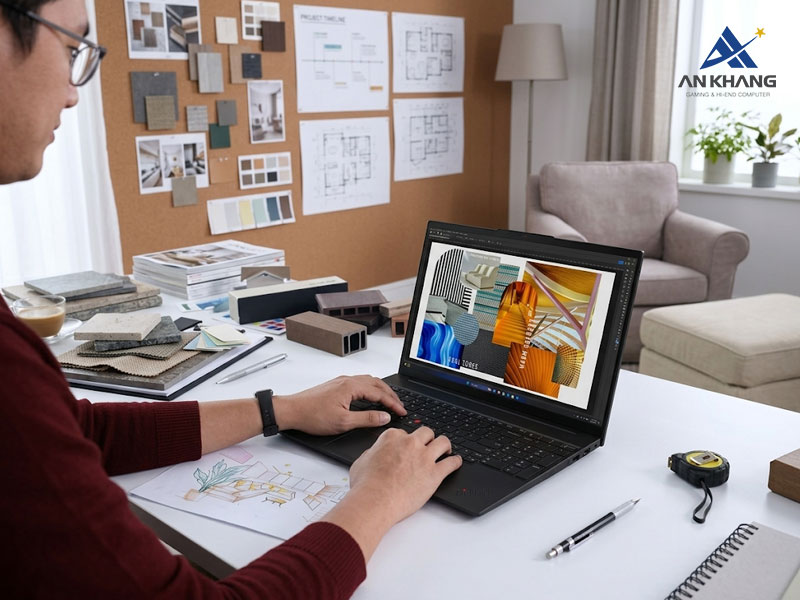 Laptop Lenovo ThinkPad E16 Gen 3 21SR00AAVN sở hữu màn hình 16 inch với không gian rộng rãi thoải mái cho công việc văn phòng