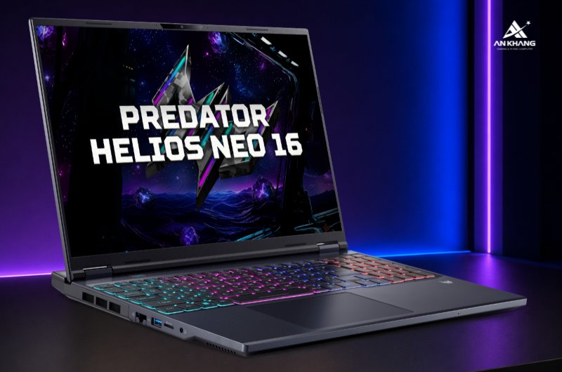 Laptop gaming Acer Predator Helios Neo 16 PHN16-I31-74MN NH.U4SSV.002 trang bị RTX 5050 GDDR7 và Intel Core i7 HX cho hiệu năng mạnh mẽ