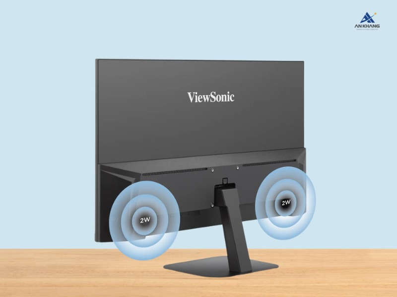 ViewSonic VA2708-4K-MHD với loa kép cho âm thanh rõ ràng, đủ dùng