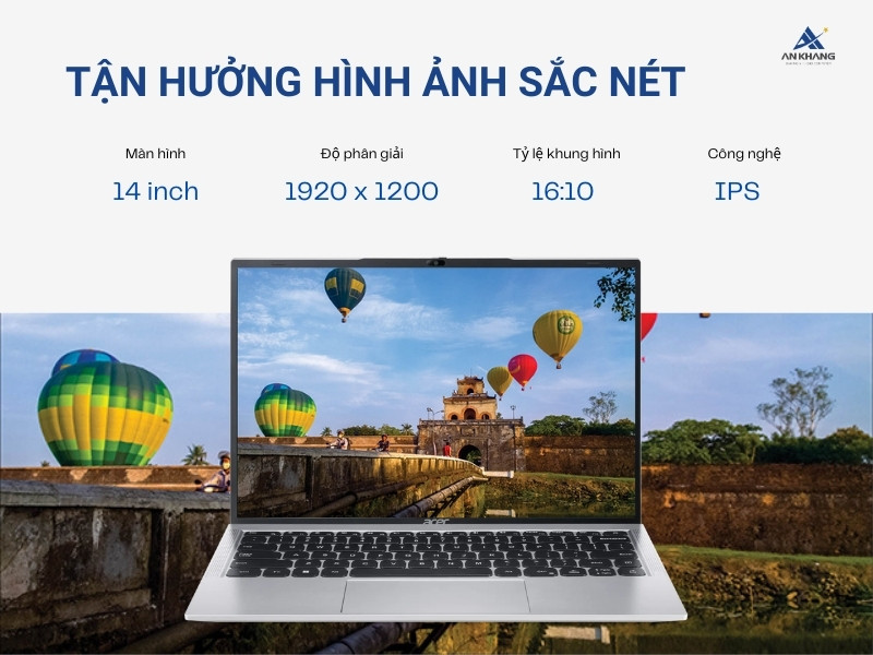 Laptop Acer Aspire Lite AL14-51M-36MH cho trải nghiệm hình ảnh sắc nét