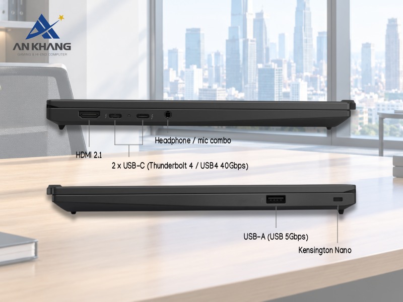 Hệ thống cổng kết nối hiện đại trên laptop Lenovo ThinkPad X13 Gen 6 21RK00AHVA