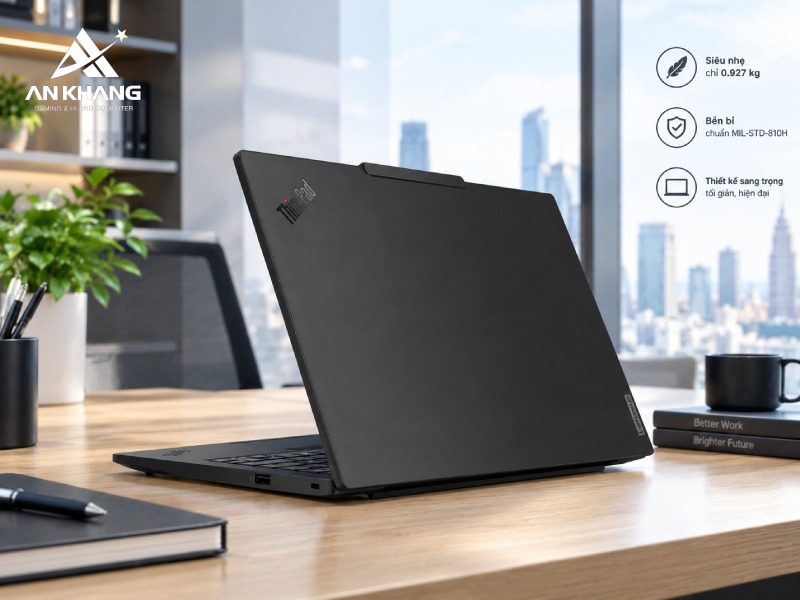 Lenovo ThinkPad X13 Gen 6 21RK00AHVA mang thiết kế nhỏ gọn, hiện đại, và bền bỉ ở bất cứ đâu