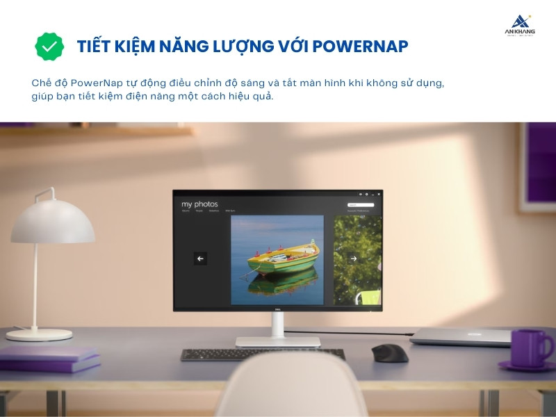 Màn hình Dell S2725H với tính năng PowerNap tiết kiệm năng lượng