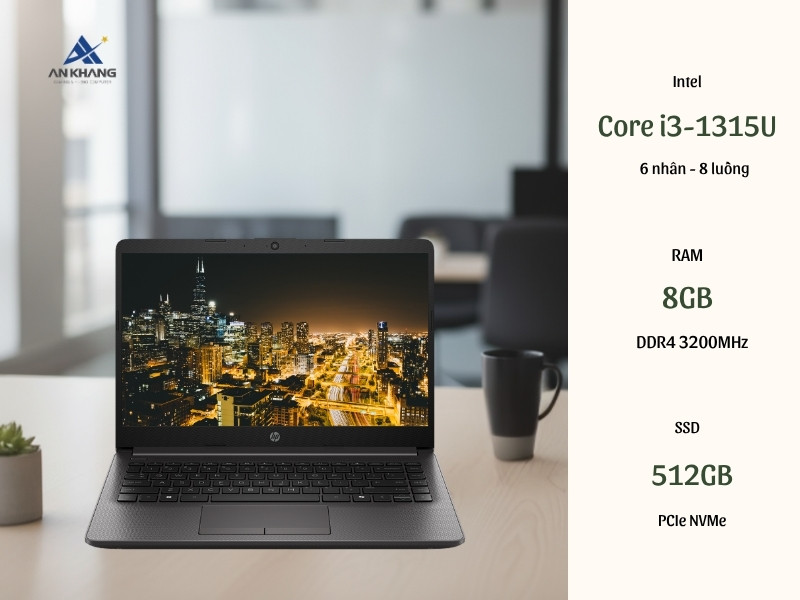 Laptop HP 240R G9 AX3C6AT xử lý tốt các tác vụ học tập và làm việc cơ bản
