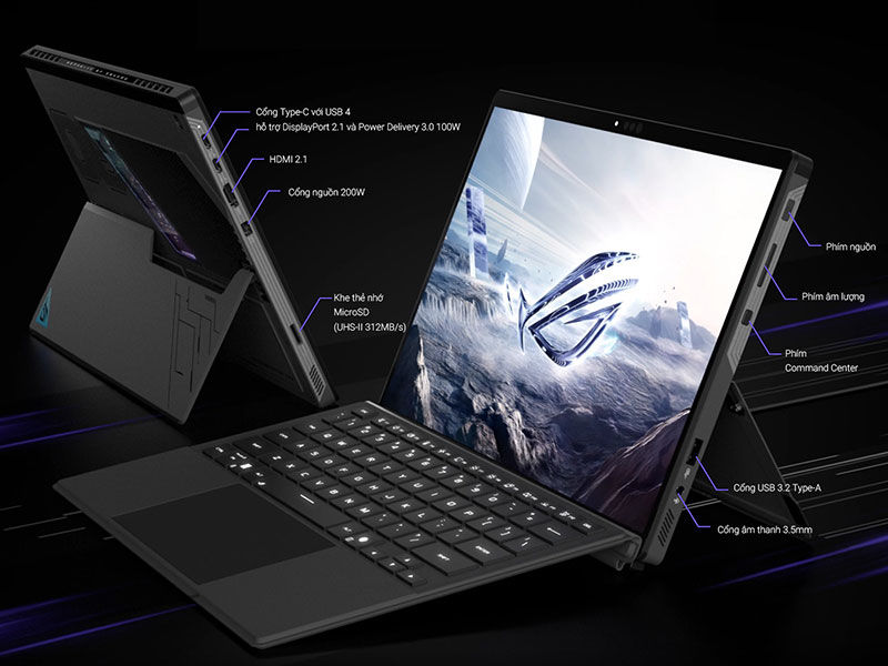 ASUS ROG Flow Z13 GZ302EA-RU145WS luôn sẵn sàng cho mọi setup kết nối hiện đại