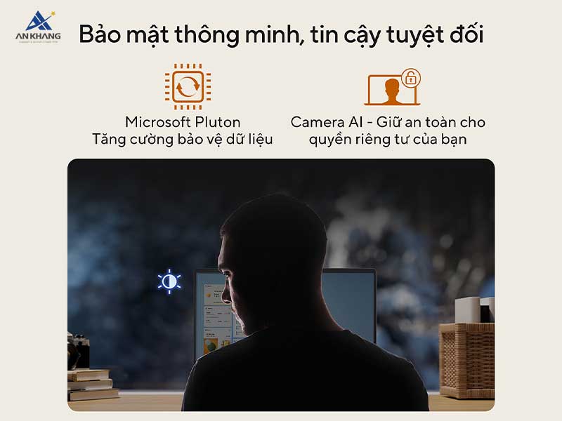 Laptop ASUS Vivobook S14 M3407KA-SF032WS trang bị bảo mật đa lớp vững chắc, an t&acirc;m l&agrave;m việc