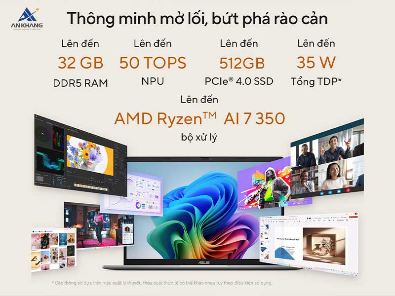 Laptop ASUS Vivobook S14 M3407KA-SF032WS trang bị hiệu năng mạnh mẽ, th&ocirc;ng minh cho mọi t&aacute;c vụ