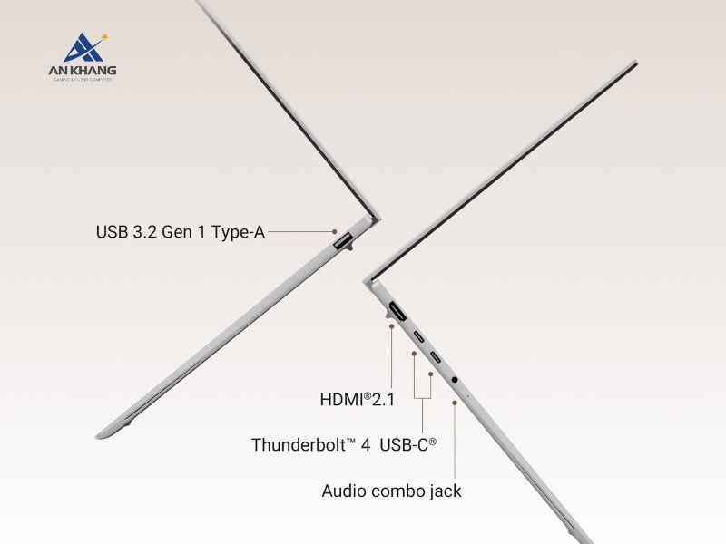 Laptop ASUS Zenbook S 14 UX5406AA-SU415WS sở hữu hệ thống kết nối toàn diện