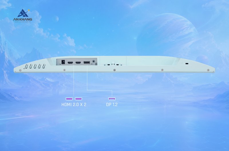 Màn hình gaming ViewSonic VX24G30-BL trang bị 2 cổng HDMI và 1 cổng DisplayPort tương thích mọi thiết bị