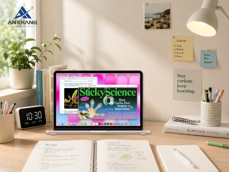 Hệ điều hành MacOS mượt mà và dễ thao tác trên Macbook Neo Blush MHFJ4SA/A