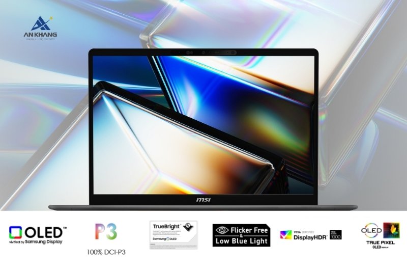 Laptop MSI Prestige 16 AI+ C3MG-024VN trang bị màn hình OLED 2.8K tuyệt đẹp cho giải trí và sáng tạo