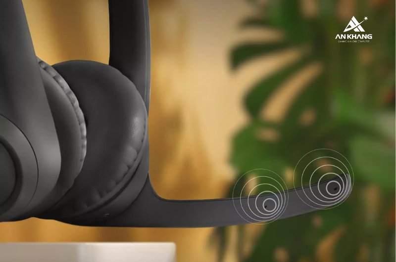 Tai nghe không dây Logitech Zone 300 Bluetooth màu đen (Graphite) với công nghệ mic tạo chùm kép cùng thuật toán khử tiếng ồn hiện đại