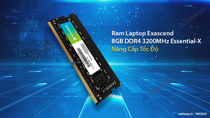 Ram Laptop Exascend 8GB DDR4 3200MHz Essential-X | Nâng Cấp Tốc Độ