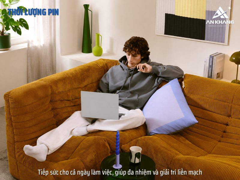 Đồng hành trọn ngày làm việc với laptop ASUS Vivobook S14 S3407VA-LY256W