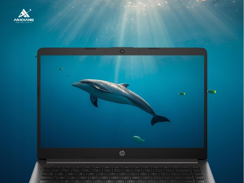 Laptop HP 240R G9 B90Y6AT hiển thị rõ nét, màu sắc chân thực