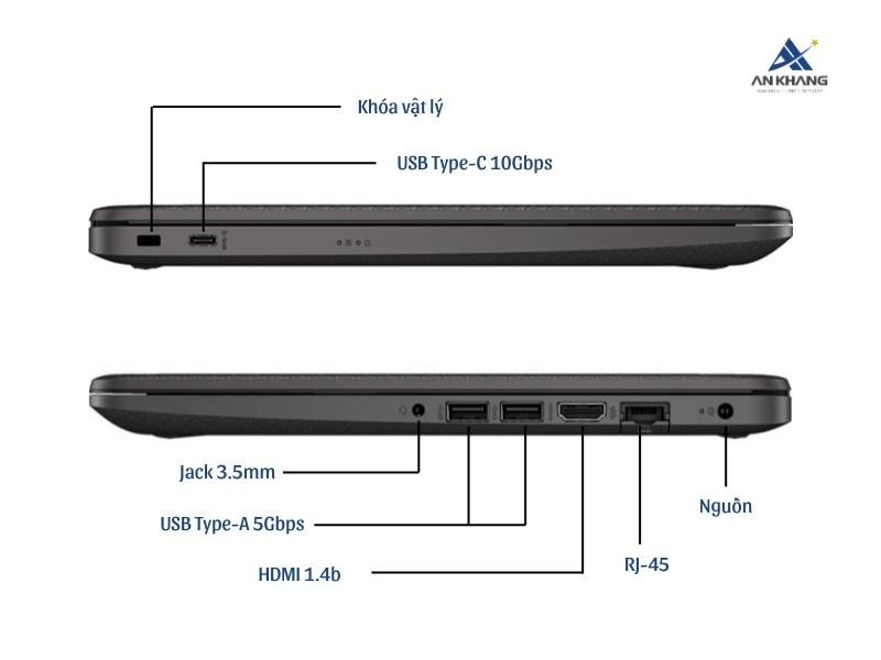 Laptop HP 240R G9 B90Y6AT với thiết kế mỏng nhẹ chỉ 1.47 kg