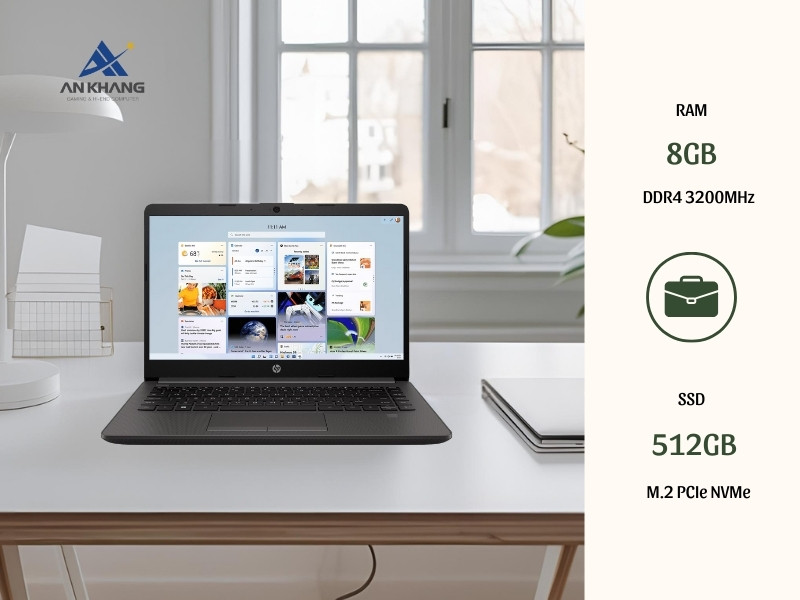 Laptop HP 240R G9 B90Y6AT với bộ nhớ và lưu trữ nâng cấp dễ dàng