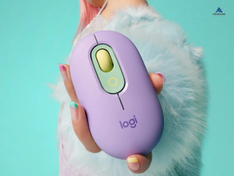 Logitech POP Mouse Emoji màu Tím (Daydream Mint) với thiết kế thời thượng