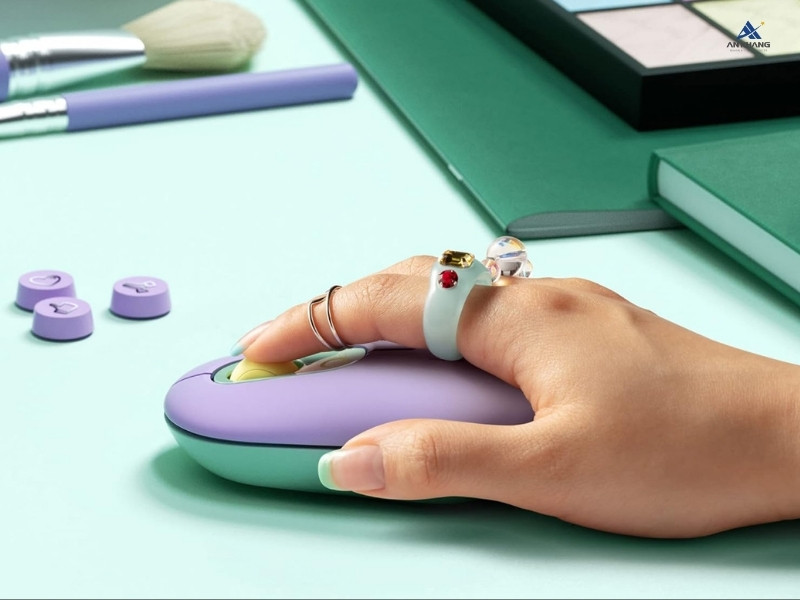 Logitech POP Mouse Emoji màu Tím (Daydream Mint) với cảm biến quang học chính xác