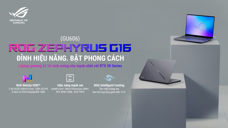 Laptop ASUS ROG Zephyrus G16 GU606AX-TB042WS – Bứt Phá Hiệu Suất, Khẳng Định Phong Cách