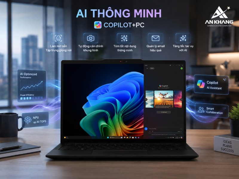Các tính năng AI giúp tối ưu hiệu suất làm việc của Lenovo ThinkPad T14s Gen 6 21QX00LGVA