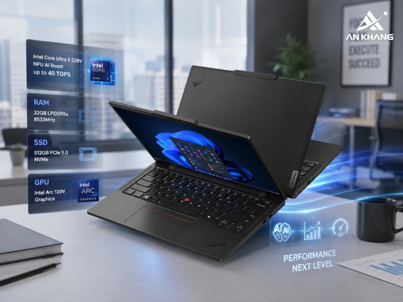 Hiệu năng mạnh mẽ đạt chuẩn Copilot+ PC của Lenovo ThinkPad T14s Gen 6 21QX00LGVA