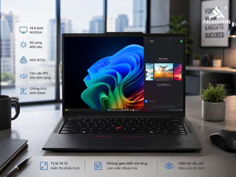 Lenovo ThinkPad T14s Gen 6 21QX00LGVA tích hợp màn hình 14 inch tối ưu cho công việc hàng ngày