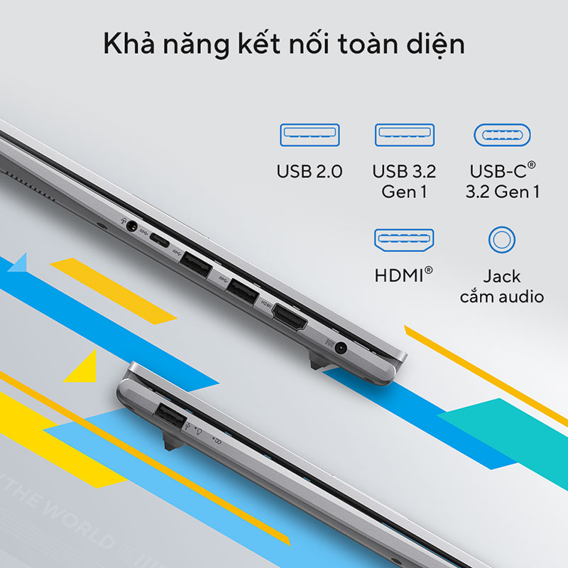 Asus Vivobook 14 X1404ZA-NK386W - kết nối