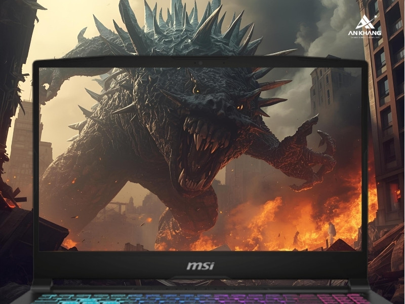 MSI Katana 15 HX B14WEK-286VN hiển thị sắc nét, màu sắc chuẩn xác