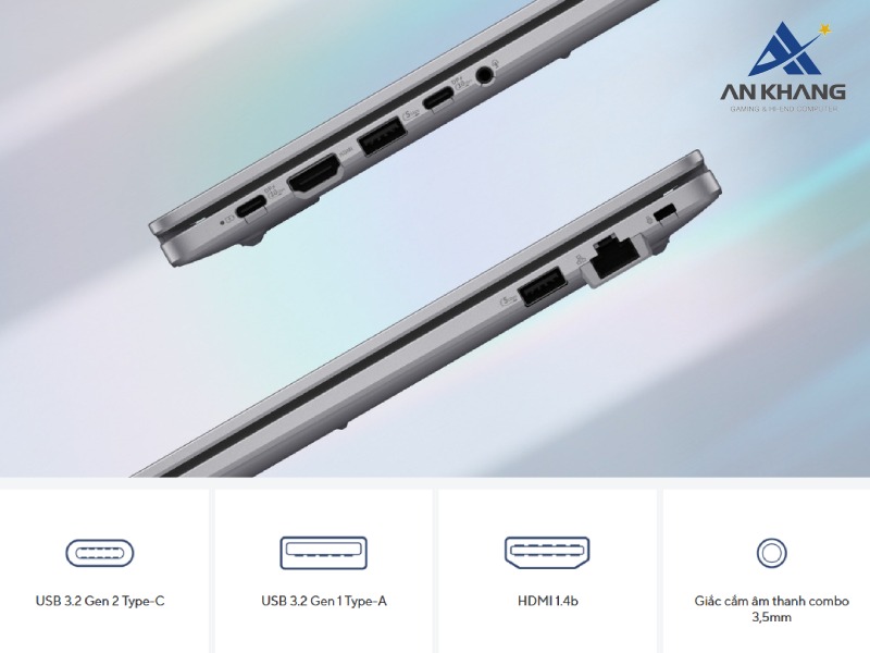 Laptop ASUS ExpertBook B1 B1403CVA-S62519W với đầy đủ khả năng kết nối từ kết nối có dây đến không dây