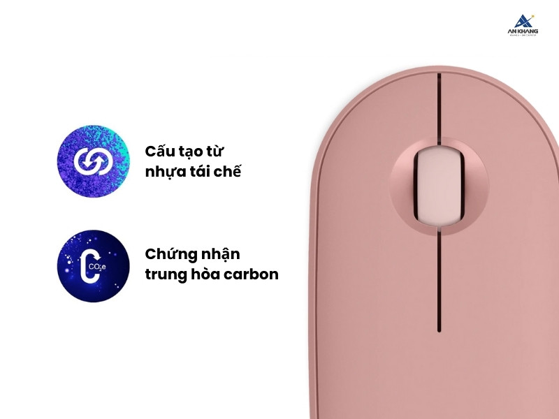 Logitech Pebble 2 M350s Bluetooth Rose (Hồng) thân thiện với môi trường