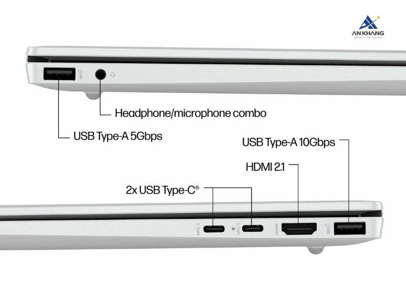 Laptop HP OmniBook 5 16-ag1067AU BZ7U5PA kết nối toàn diện, linh hoạt