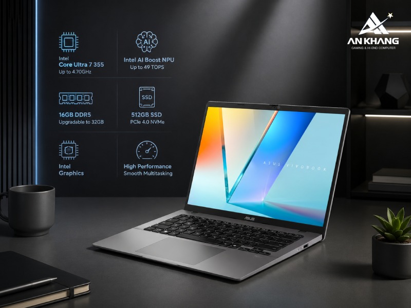 Nâng tầm các tác vụ làm việc và sáng tạo với ASUS Vivobook S14 S3407AA-SF032W