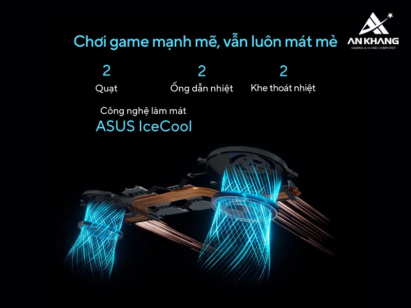 Hệ thống tản nhiệt được tích hợp trên ASUS Gaming V16 V3607VJ-TK189W
