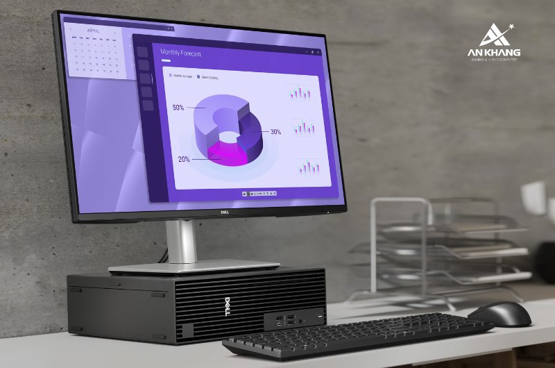 Máy tính để bàn Dell Pro Slim Plus QBS1250 42PROU7QBS1250 nổi bật với thiết kế Slim nhỏ gọn