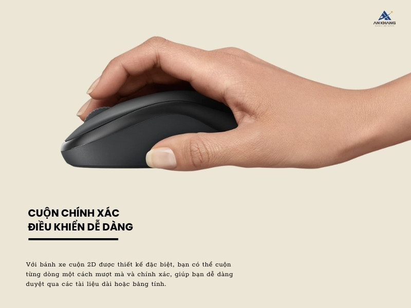 Chuột Logitech M240 màu đen (PCMOLO216) với chế độ cuộn linh hoạt, dễ dàng