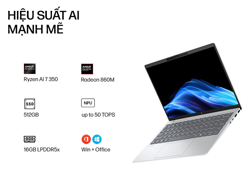 Hiệu suất AI mạnh mẽ, bứt phá mọi tác vụ cùng HP OmniBook 7 Aero 13-bg1085AU BZ7U6PA