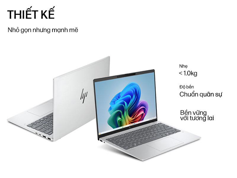 Laptop HP OmniBook 7 Aero 13-bg1085AU BZ7U6PA mang thiết kế nhỏ gọn, bền bỉ và thân thiện với môi trường