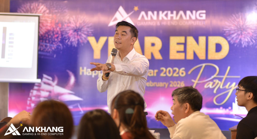 Trong không khí ấm cúng của buổi tiệc, Ban Lãnh đạo dành những lời tri ân sâu sắc tới toàn thể cán bộ nhân viên – những người đã cùng An Khang vượt qua mọi thử thách.