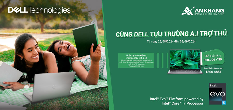 CTKM Dell: CÙNG DELL TỰU TRƯỜNG, A.I TRỢ THỦ